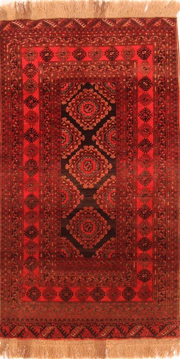 Kizalayak Red Hand Knotted 36 X 62 Area Rug 253-30137 Image 0