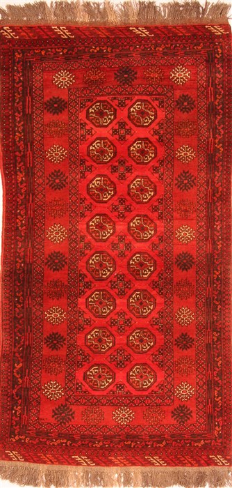 Bokhara Red Hand Knotted 34 X 65 Area Rug 253-30140 Image 0