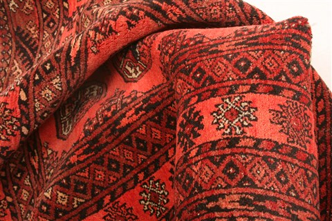 Bokhara Red Hand Knotted 36 X 65 Area Rug 100-30141 Image 1