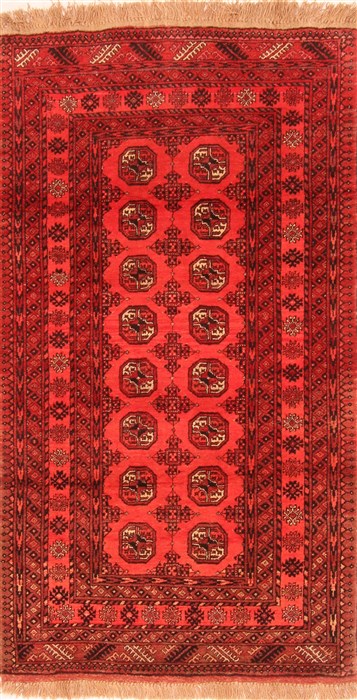 Bokhara Red Hand Knotted 36 X 65 Area Rug 100-30141 Image 0