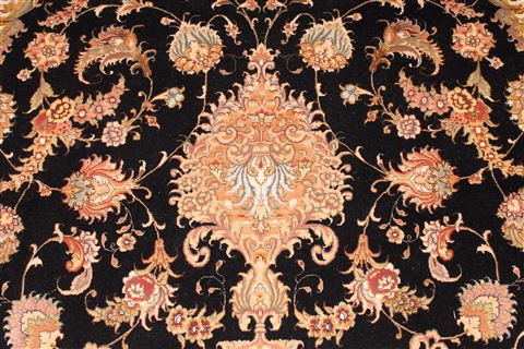 Tabriz Beige Round Hand Knotted 113 X 113 Area Rug 254-30145 Image 7