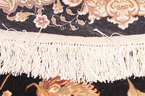 Tabriz Beige Round Hand Knotted 113 X 113 Area Rug 254-30145 Image 9