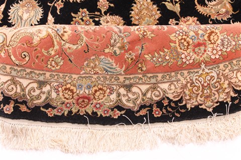 Tabriz Beige Round Hand Knotted 113 X 113 Area Rug 254-30145 Image 11