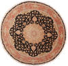 Tabriz Beige Round Hand Knotted 113 X 113 Area Rug 254-30145 Thumb 0