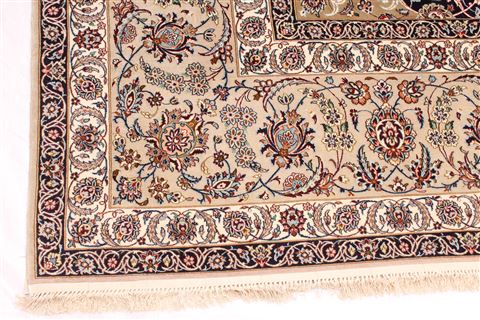 Isfahan Beige Hand Knotted 1111 X 167 Area Rug 254-30147 Image 1