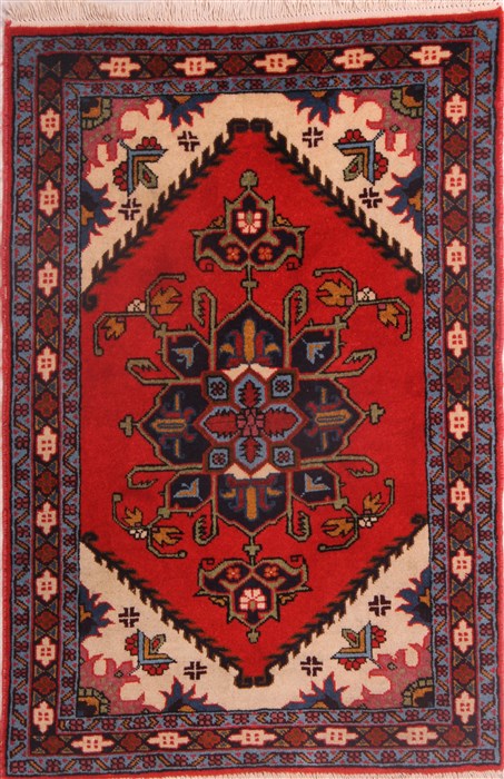 Ardebil Red Hand Knotted 26 X 37 Area Rug 400-30152 Image 0