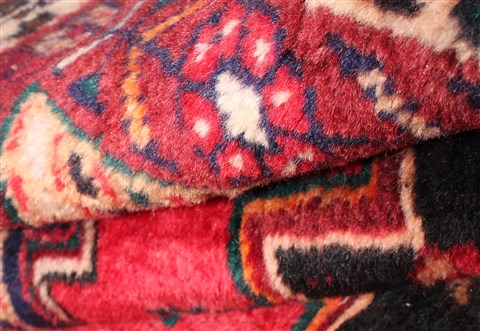 Afshar Red Hand Knotted 42 X 50 Area Rug 400-30153 Image 1