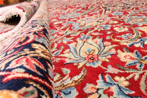 Kerman Red Hand Knotted 114 X 154 Area Rug 254-30154 Image 12