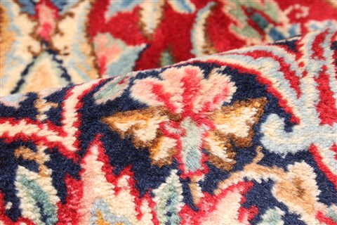 Kerman Red Hand Knotted 114 X 154 Area Rug 254-30154 Image 14