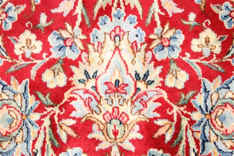 Kerman Red Hand Knotted 114 X 154 Area Rug 254-30154 Image 15