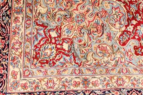 Kerman Red Hand Knotted 114 X 154 Area Rug 254-30154 Image 4