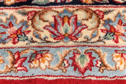 Kerman Red Hand Knotted 114 X 154 Area Rug 254-30154 Image 6