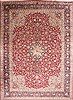 Kerman Red Hand Knotted 114 X 154  Area Rug 254-30154 Thumb 0
