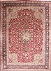 Kerman Red Hand Knotted 114 X 154 Area Rug 254-30154 Thumb 0