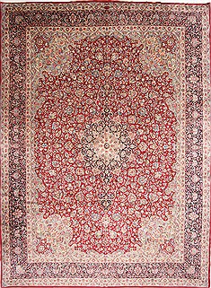 Kerman Red Hand Knotted 11'4" X 15'4"  Area Rug 254-30154