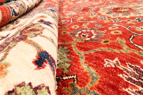 Mahal Beige Hand Knotted 90 X 119 Area Rug 254-30158 Image 13