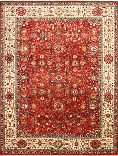 Mahal Beige Hand Knotted 90 X 119 Area Rug 254-30158 Image 0