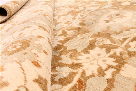 Pishavar Beige Hand Knotted 911 X 1411 Area Rug 254-30159 Image 10