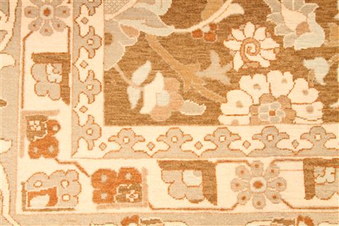 Pishavar Beige Hand Knotted 911 X 1411 Area Rug 254-30159 Image 4