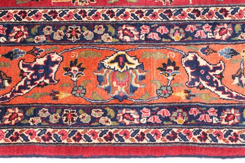 Mashad Beige Hand Knotted 81 X 115  Area Rug 254-30162 Image 3