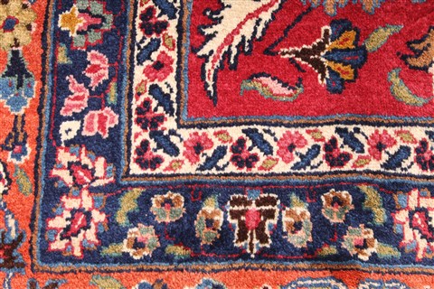 Mashad Beige Hand Knotted 81 X 115  Area Rug 254-30162 Image 4