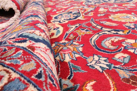 Mashad Red Hand Knotted 910 X 126  Area Rug 254-30163 Image 10