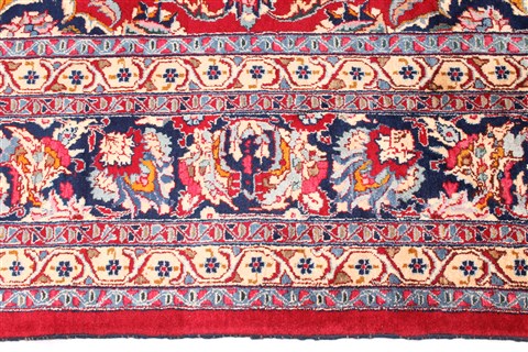 Mashad Red Hand Knotted 910 X 126  Area Rug 254-30163 Image 3