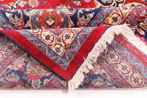 Mashad Red Hand Knotted 910 X 126  Area Rug 254-30163 Image 9