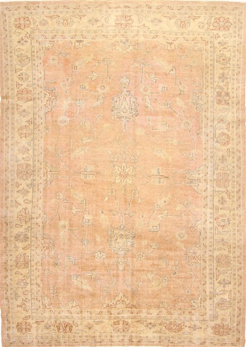 Oushak Beige Hand Knotted 64 X 93 Area Rug 254-30165 Image 0