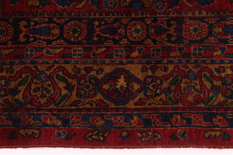 Kashan Red Hand Knotted 45 X 68 Area Rug 254-30166 Image 2