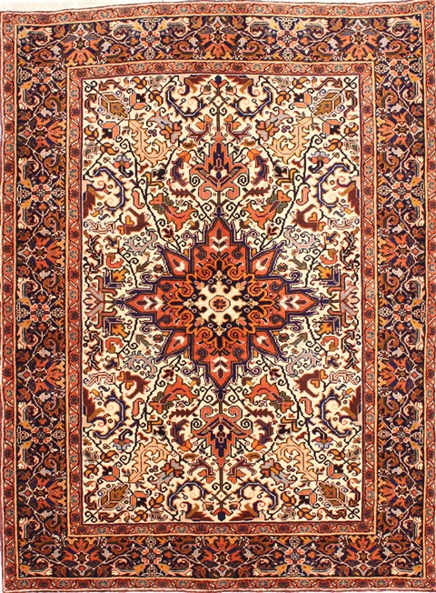 Heriz White Hand Knotted 53 X 610 Area Rug 254-30167 Image 0