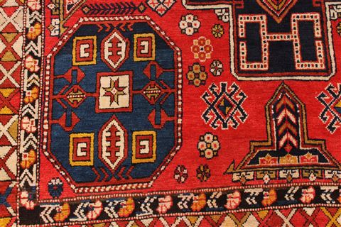 Kazak Red Hand Knotted 42 X 69  Area Rug 254-30172 Image 2