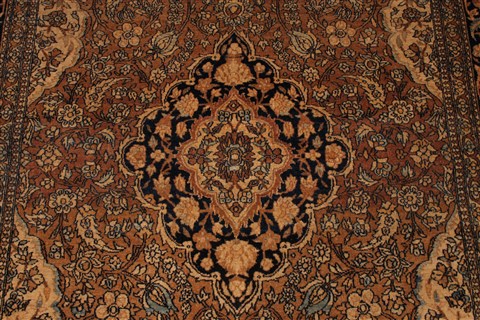 Isfahan Brown Hand Knotted 48 X 70 Area Rug 254-30173 Image 2