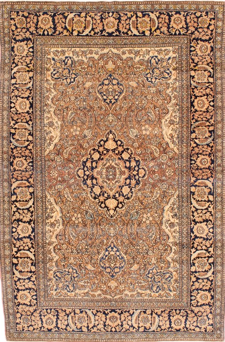 Isfahan Brown Hand Knotted 48 X 70 Area Rug 254-30173 Image 0