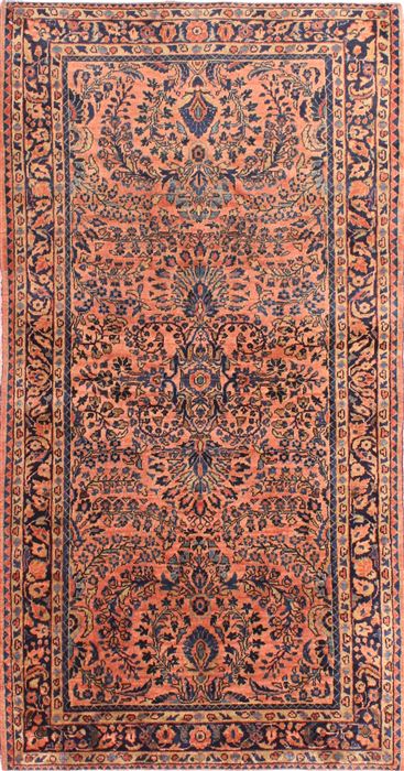 Heriz Blue Hand Knotted 27 X 52  Area Rug 254-30174 Image 0