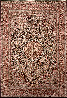 Persian Kerman Green Rectangle 11x16 ft Wool Carpet 30175