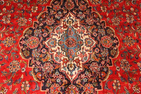 Kashan Red Hand Knotted 106 X 1610  Area Rug 250-30178 Image 5