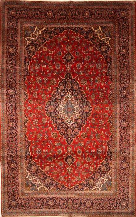 Kashan Red Hand Knotted 106 X 1610  Area Rug 250-30178 Image 0