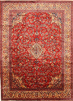 Mahal Beige Hand Knotted 10'6" X 14'3"  Area Rug 250-30179