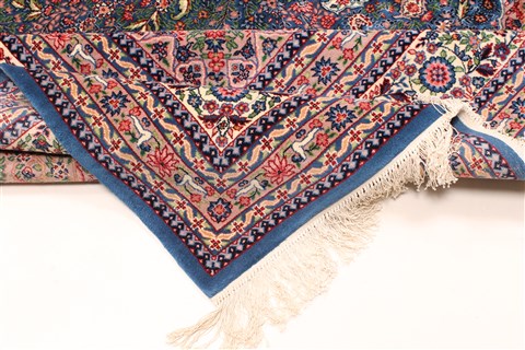 Kerman Blue Hand Knotted 100 X 140 Area Rug 250-30181 Image 4