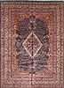 Kerman Blue Hand Knotted 100 X 140 Area Rug 250-30181 Thumb 0