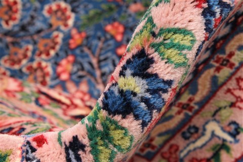 Kerman Blue Hand Knotted 100 X 140 Area Rug 255-30182 Image 1
