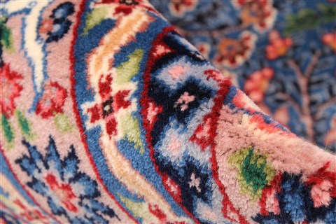 Kerman Blue Hand Knotted 100 X 140 Area Rug 255-30182 Image 3