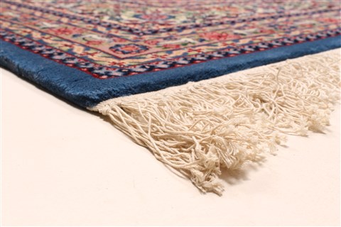 Kerman Blue Hand Knotted 100 X 140 Area Rug 255-30182 Image 4
