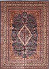 Kerman Blue Hand Knotted 100 X 140 Area Rug 255-30182 Thumb 0