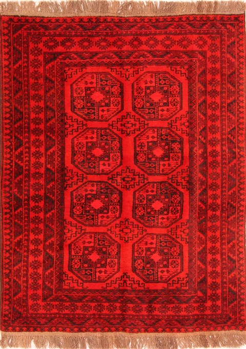 Bokhara Red Hand Knotted 50 X 66 Area Rug 100-30189 Image 0