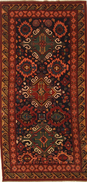 Kazak Blue Runner Hand Knotted 46 X 92 Area Rug 255-30190 Image 0