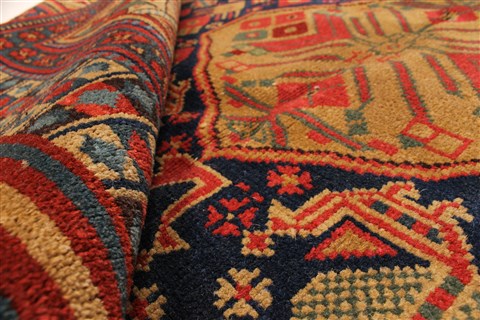 Kazak Blue Hand Knotted 52 X 72 Area Rug 255-30191 Image 1