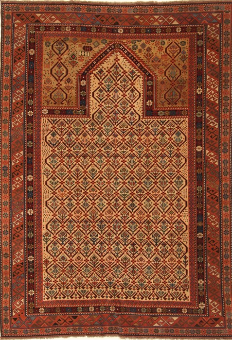Kazak Beige Hand Knotted 57 X 81 Area Rug 255-30193 Image 0