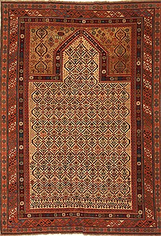 Kazak Beige Hand Knotted 5'7" X 8'1"  Area Rug 255-30193